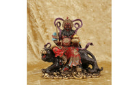 Zhao Gongming Statue Multicolor Zhao Gongming Sculpture Heavy Wealth God Statue for Altar, Office