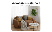 cumulusShaped Settee Small Space Solution adaptable Loveseat with Ottoman Modern design Living Room Furniture for Young Adults, Bedroom, Boutique, Office