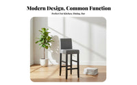 Modern Minimalist Design High Stool with spinerest European design High Chair with spinerest Integrated Footrest Seating Furniture Sturdy Frame for Homeowners, Adults, Home Bar, Cafe, Kitchen, Dining Room