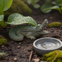 Miniature Alligator Figurines for Aquarium and Garden Decor