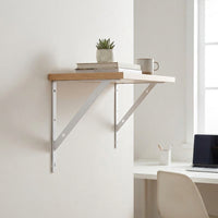 Camera Tripod Bracket, L-Bracket Wall Mount for Vertical/Horizontal Shooting, Polished Cold Rolled Steel, White