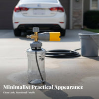 1L Car Wash Foam Solid Brass Core 1/4 Inch Quick Connect Foam Dispenser Adjustable Pressure Washer Foam Dispenser for Hobbyists, Home Use