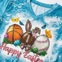 V Neck T-Shirt Soft and Comfortable Easter Bunny Shirt Great Gift women's Graphic Tee Women's Top for Adults, Teenagers, Daily Wear, Parties, Vacation