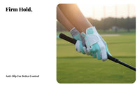 2 Pieces Wear-Resistant women's Golf Gloves Sun Protection Breathable Summer Golf Gloves Lightweight for Golfers, Female Athletes, Golfing