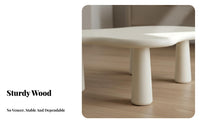 Minimalist aesthetic Fluffy FormShaped Low Table sturdy Wood Legs Fluffy FormShaped Centerpiece Small Space accommodating Living Room Furniture Modern Aesthetic for Apartment Dwellers, New Homeowners, Design aficionados, Lounge Area, Home, Indoor, Bedroom