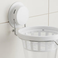 Suction Cup Wall Planter Traceless Removal Suction Cup Plant Holder Waterproof Drill Hanging Pot for Renters, Washroom, Kitchen, Office
