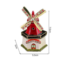 Dutch Mill Box Compact Home Decoration Fading Resistant