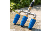Stainless Steel Nozzle with Three Outlets Metal Rotating Spray Nozzle Rotary Compact for Car Washing