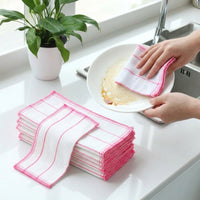 2000 Pack Red Thickened Dishcloths and Dish Cloths for Washing Up, 30cm Dish Towels with Magic Wipe Cloth, 5-Layer Woven Cotton for Kitchen