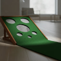 Foldable Golf Chipping and Putting Practice Practice Aid Portable Golf Putting Mat with Adjustable Slope Indoor Premium for Golfers, Home, Office, Garage