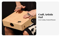Portable Box Drum Triple-Sound Audio Tsingles Mobile Box Drum Beginner Accessible Box Drum for Students, Percussionists, Jamming Gatherings