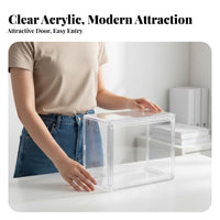 Acrylic Display Box High Distinctness Clear Acrylic Display Box Transparent Storage Container Particles Proof for Collectors