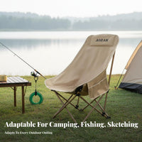 High rearrest Lowsilhouette Moon Chair Foldable Design Outdoor Furniture Lightweight Portable Seating rapid-folding for Campers, Beachon-the-on-the-moveers, Camping, Picnics, Beach, rearyard
