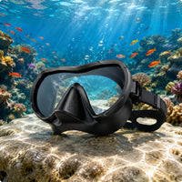 Dry Snorkel Facepiece Silicone Snorkeling Facial Covering Reinforced Glass Water Sport Equipment