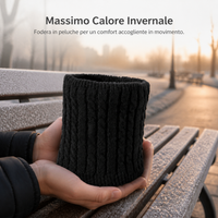 Unisex Fleece Lined Knitted Neck Warmer for Winter Outdoor Activities