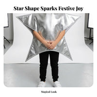 Lustrous-Looking Star Shaped Costume Shiny Kids Star Costume Reflective Child Clothing Smooth for Children, Stage, Party, Role-Play