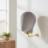 Wall Mannequin Head Soft Mannequin Head Stable Display Form for Salons, Dressing Room, Closet Organization