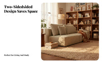 open Combination sectional Block Couch Minimalist Design sectional with Ottoman Double-Sided Living Room Seating Space Saving for Apartment Dwellers, Young Adults, Studio, Lounge Area, Office, Playroom