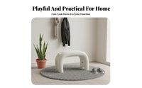 Creamy Aesthetic Cat Paw Stool Cute Design Cat-Shaped Seat creature Theme Home Furnishing Cartoon design for Students, Women, Parents, Entryway, Living Room, Bedroom, Small Spaces