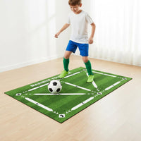 Indoor Soccer Practice Mat Numbered Path Design Kids Soccer Training Rug Easy to Use Football Skill Practice Carpet for Home