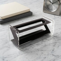 Transparent Controller Control Holder Clear Controller Control Holder with Compartments Slanted Desktop Organizer Open-Top for Coffee Table, Office