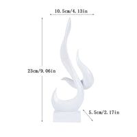 Flame Figurine Glossy Flame Sculpture Tabletop Figurine Sculptural Decor Compact for Art Lovers, Living Room, Bookshelf