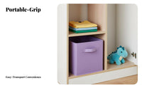 textile Storage Cube uniform Color Foldable textile Cube uncoveredtopTop for Playroom, Kids