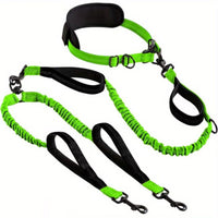 Hands Unrestricted Bungee Dog Leash Elastic Hands-Unrestricted Dog Leash Swivel Reflective for Runners, Running, Jogging