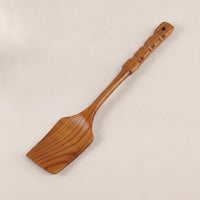 Wooden with Hanging Hole Smooth-Polished Wooden Long-Handled Turner with Hanging Hole for Home Cooks, Kitchen