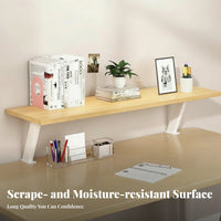 Height-Increasing Tiered Desk Organizer Space-Saving Desktop Shelf Multitier Design Computer Stand Compartmentalized Storage for Students, Home Workers, Study Room, Dormitory, Workstation, Bedroom