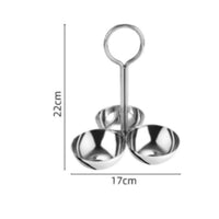 Stainless Steel 3 Tier Fruit Bowl Stand Polished Silver Snack Rack Standing Frame Candy Bowl Stand Central Handle for Party, Dining Table