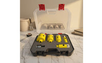 6 Pieces Diamond Hole Saw Kit with Storage Case M10 Diamond Drill Bit Set Hole Saw Kit with Storage Case Compact Tool Portable