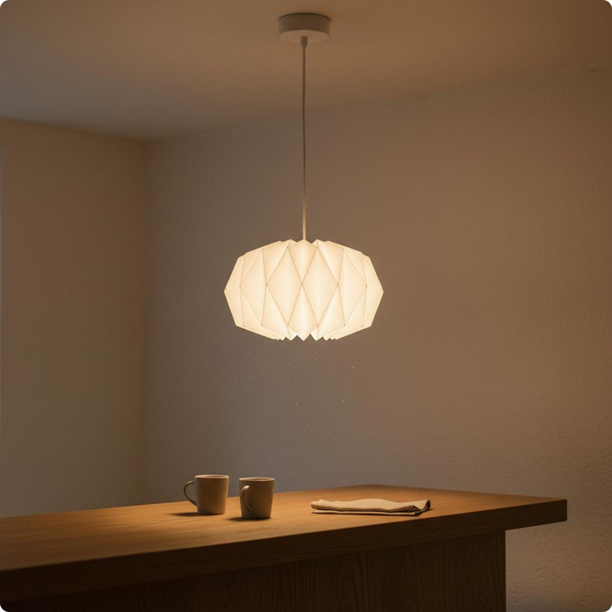 Paper Pendant Lamp Shade Foldable Pleated Paper Shade Decorative Indoor Decor for Cafe, Bar