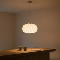Paper Pendant Lamp Shade Foldable Pleated Paper Shade Decorative Indoor Decor for Cafe, Bar