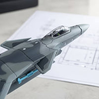 1/100 J-20 Model 1:100 Fighter Jet Model with Stand Collectible Fighter Jet with Stand for Aviation Enthusiasts, Collectors, Showcase, Study