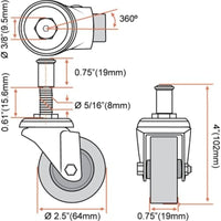 2.5-Inch Swivel Caster Repair Creeper Board with Bearings, Thickened and Durable