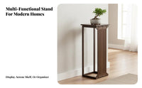 New Chinese aesthetic Multi-Tier Bamboo Display Rack Floor-Standing upright Planter Rack tranquil Inspired Design Plant Stand Space-Saving for Bonsai lovers, Home Decorators, Collectors, Living Room, Balcony, Bedroom, Office