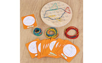 Geometry Board Educational Rubber Band Board Challenge Cards Included Geometry Toy for Students, Kids, Classroom