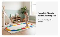 Develops Coordination Kids Balance Beam Obstacle Course Combinable Design Balancing Beams and Stepping Stones Indoor Outdoor Use Kids Balance Beam Set Endless Configurations for Preschoolers, Toddlers, Kindergarten, Daycare, Playroom