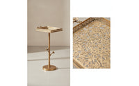 Tray Table with Handles Rectangular Metal drink Table Space-Saving Display Stand Living Room, Entryway