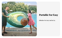 Green Fruit Water Lounger Thickened Material Inflatable Green Fruit Lounger Top-Grade PVC Inflatable Swim Loop for Adults, Kids, Beach
