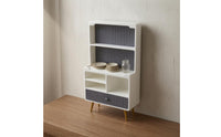 Dollhouse Side Cabinet Ribbed Front Mini Display Shelf Cabinet Display Shelf Model Compact Miniature Furniture Fine Workmanship