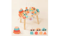 Wooden Activity Table with Bead   Multifunction Sensory Table with Xylophone Educational Child Centered Learning Toy for Young Children, Playroom