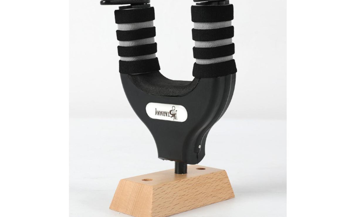 Instrument Hanger with Wooden Base | Self-Locking, Secure, Guitar Wall Mount, for Home Studio