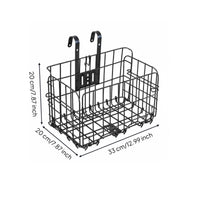 Foldable Design Folding Bike Basket Space Saving Metal Wire Cycle Basket Easy Installation for Commuters, Students, Commuting