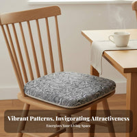 Four-Season Horseshoe Shaped Chair Pad Japanese Design Pattern Horseshoe Chair Pad Breathable for Homeowners, Office Workers, Study Room