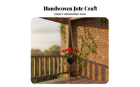 Bohemian Hanging Planter Includes Hooks Decorative Hanging Pot Holder Hanger Handmade Hanging Planter Basket for Balcony, Wall Decor, Window