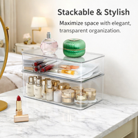 Acrylic Book and File Rack for Office, Lightweight Desktop Organizer, Transparent Desk Storage for Students and Dorm Room