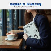 TacoTaco Collaboration Magnetic Closure Notebook, Multi-Functional, Cute High Aesthetic Girls Notebook, PU Cover, Vintage Design