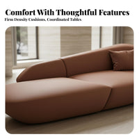 Curved configurable Couch Modern design Lobby Sofa hard-wearing Upholstery Reception Area Seating for Interior Designers, Guests, Sales Center, Lounge, Breakroom